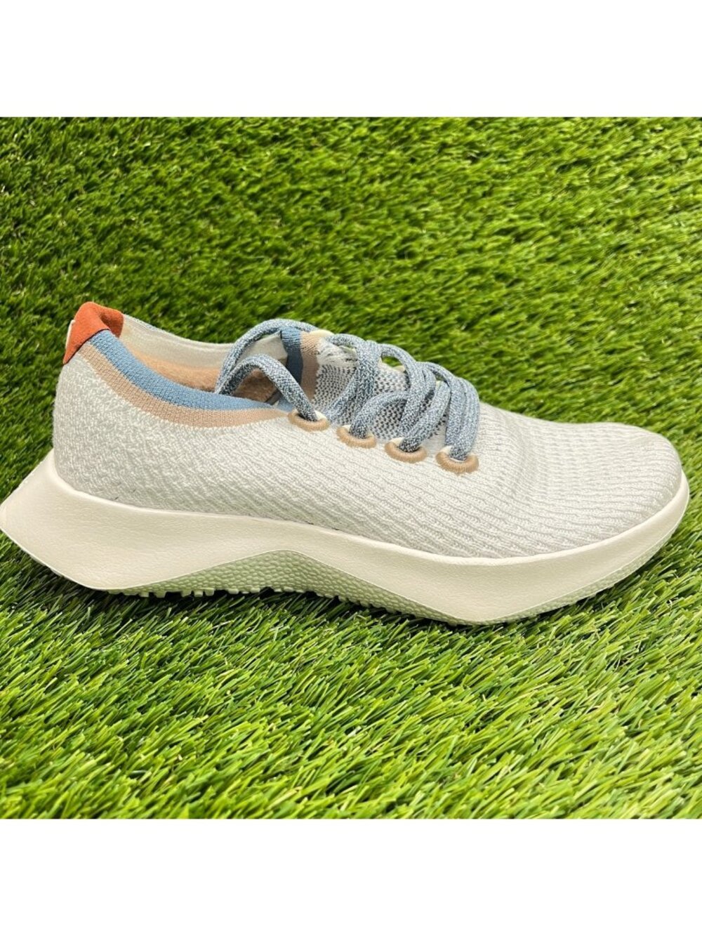 Allbirds Tree Dasher 2 Womens Size 5.5 White Blue Running Walking Shoes Sneakers